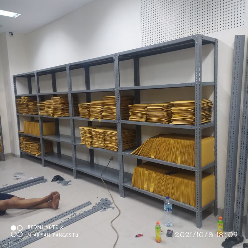 Rak besi ukuran L40 x P120 x T200 5 susun