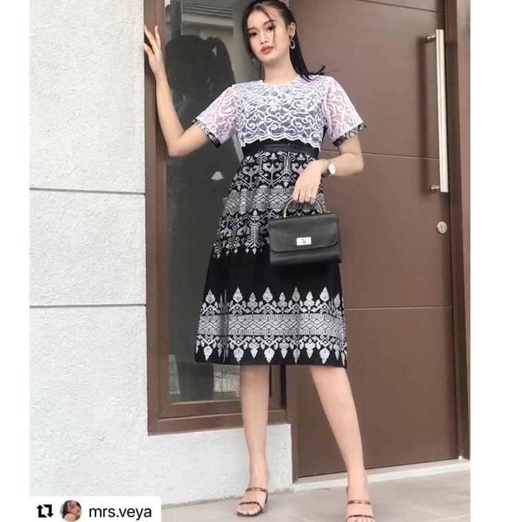 New Sale DRESS BROKAT ANJANI SILVER SARIMBIT BATIK KAMPUS DRESS KONDANGAN COUPLE DRESS COUPLE KONDAN
