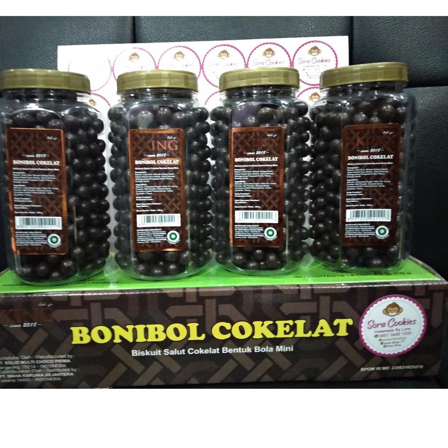 

❃ 1 Dus (Isi 4 toples) Bonibol Cokelat d' KING ⅍