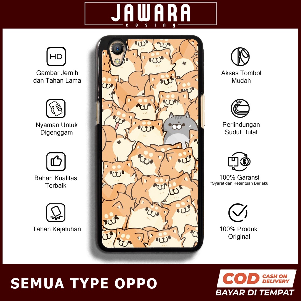MAKMUR - Case Oppo A37 A37F Neo 9 Case Hp Oppo A37 A37F Neo 9 Premium Glossy Jawara Casing [CUTE] Ca