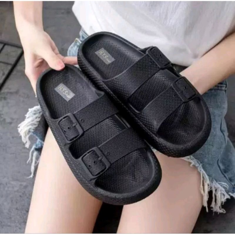 Sun-YULIET Sandal Jelly Import Double Ban Kasual