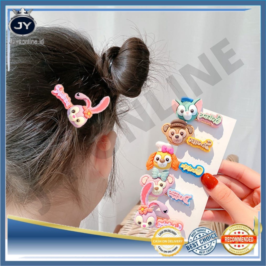 JY Jepit Rambut Poni Anak Motif Karakter Kartun Lucu (1 pcs) Aksesoris Fashion Gaya Korea Import Murah