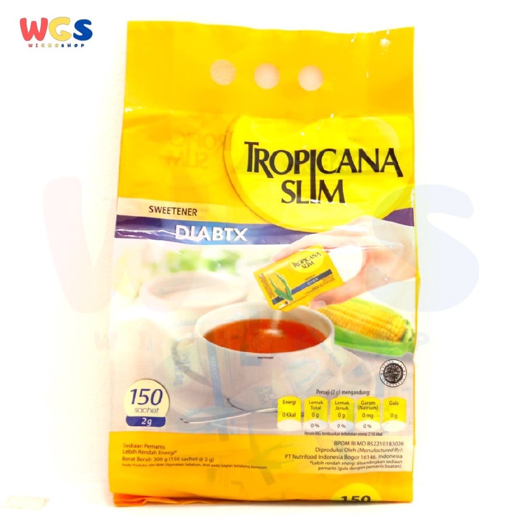 

Tropicana Slim Sweetener Diabtx 150 Sachets x 2g