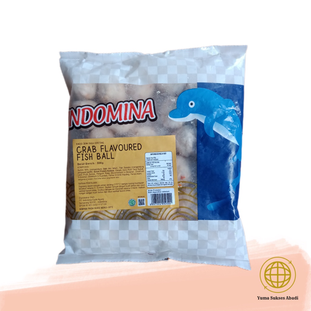 Jual Indomina Crab Flavoured Fish Ball 500 gr Shopee Indonesia