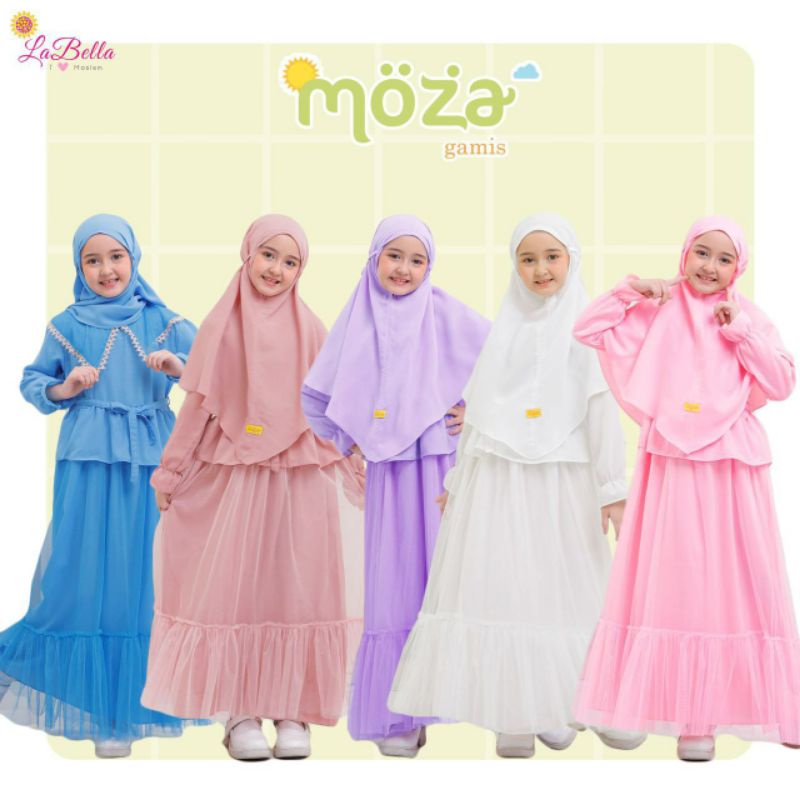 Gamis Anak Perempuan Tile Tutu Mewah Baju Pesta Anak Muslim Moza Labella