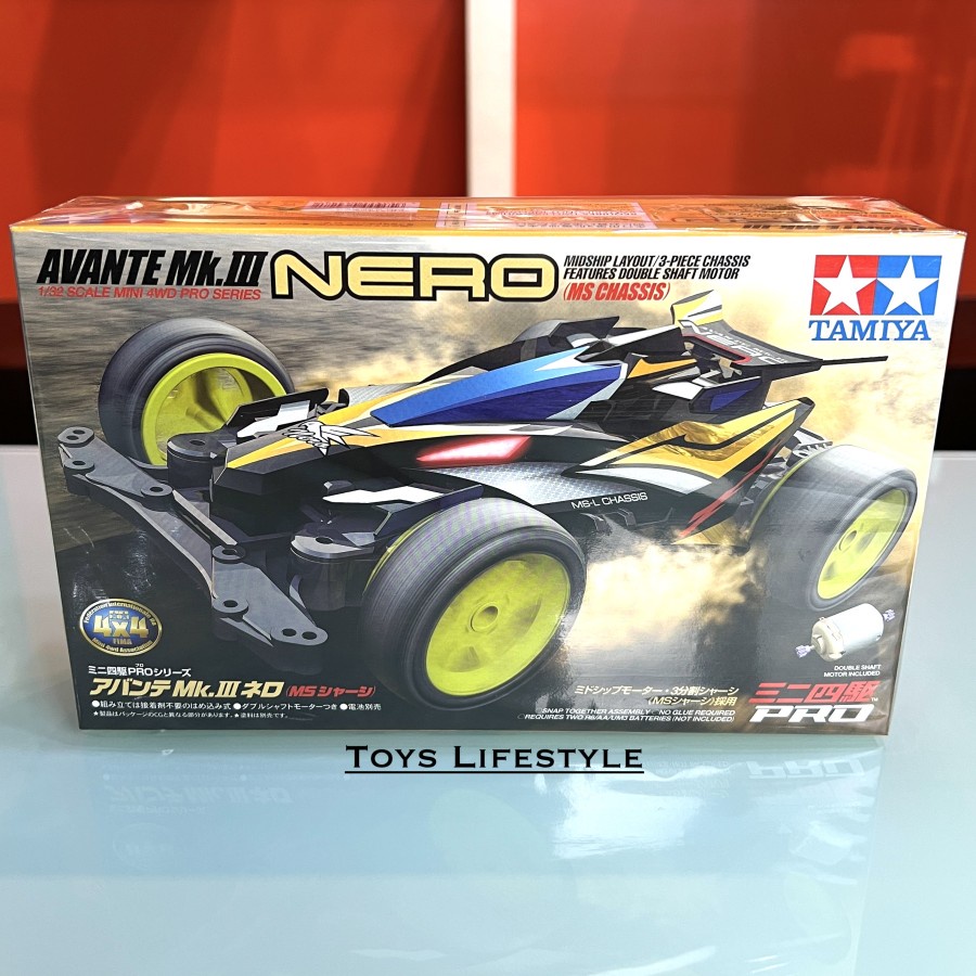 Mainan Rakit Mobil Tamiya Mini 4WD - Avante MK3 Nero (ORIGINAL)