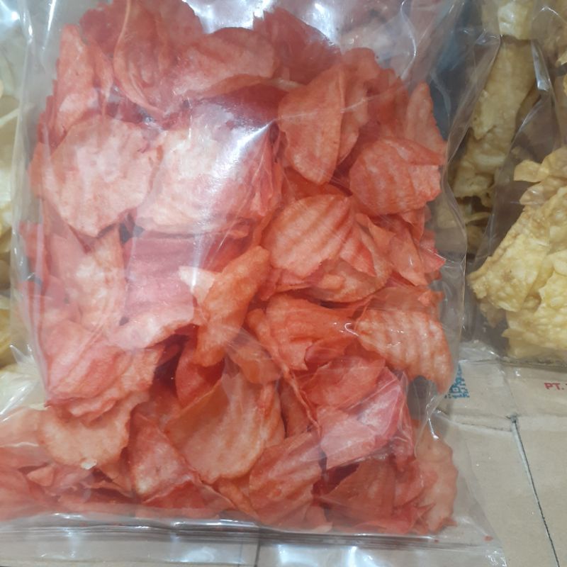 

KERIPIK SINGKONG BALADO BUBUK KERING RENYAH 500GRAM/CEMILAN KILOAN