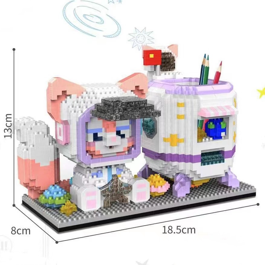 Mainan Blok Bangunan Rakitan Partikel Yang Kompatibel Dengan Edukasi Lego Pikachu Star Dew Pen Holder Puzzle Anak Laki-Laki Perempuan Hadiah