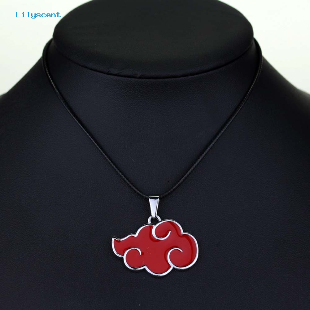 [LS] Kalung Decor Perhiasan Motif Kartun Anti Korosi Liontin Bentuk Awan Merah Untuk Belanja