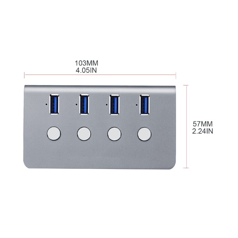 Zzz Hub Multi port USB3.0 Dengan Saklar Power On Off USB Splitter Hub Expander Adapter