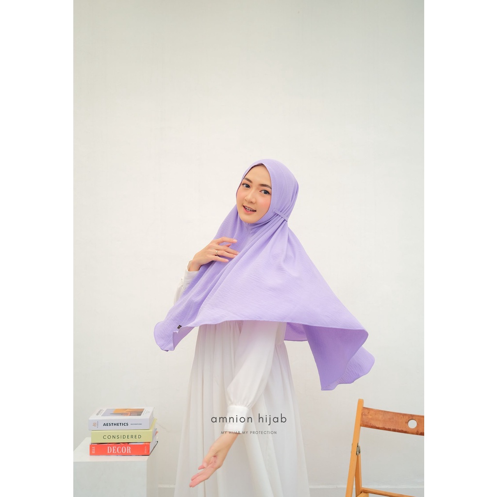 Hijab Instan Lilac / Bergo Alia Crinkle Airflow by Amnion Hijab