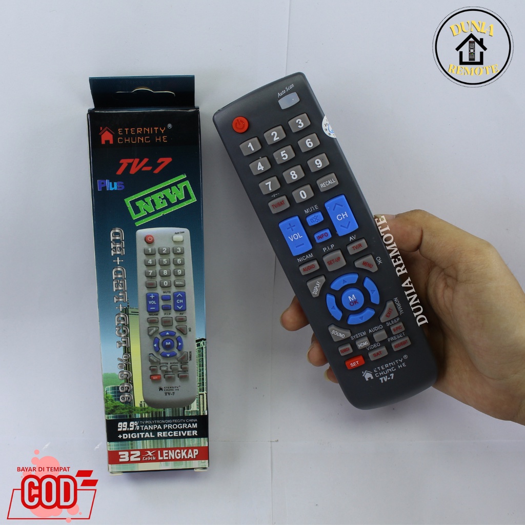 Remot Remote TV Receiver LCD LED TABUNG Parabola Universal TV 7