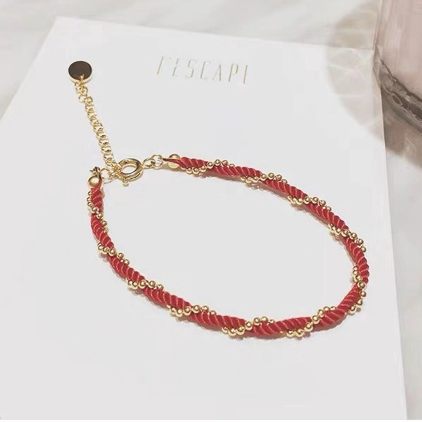 Gelang Tangan Titanium Steel 316l Lapis Rose Gold 18k Anti Air Untuk Wanita