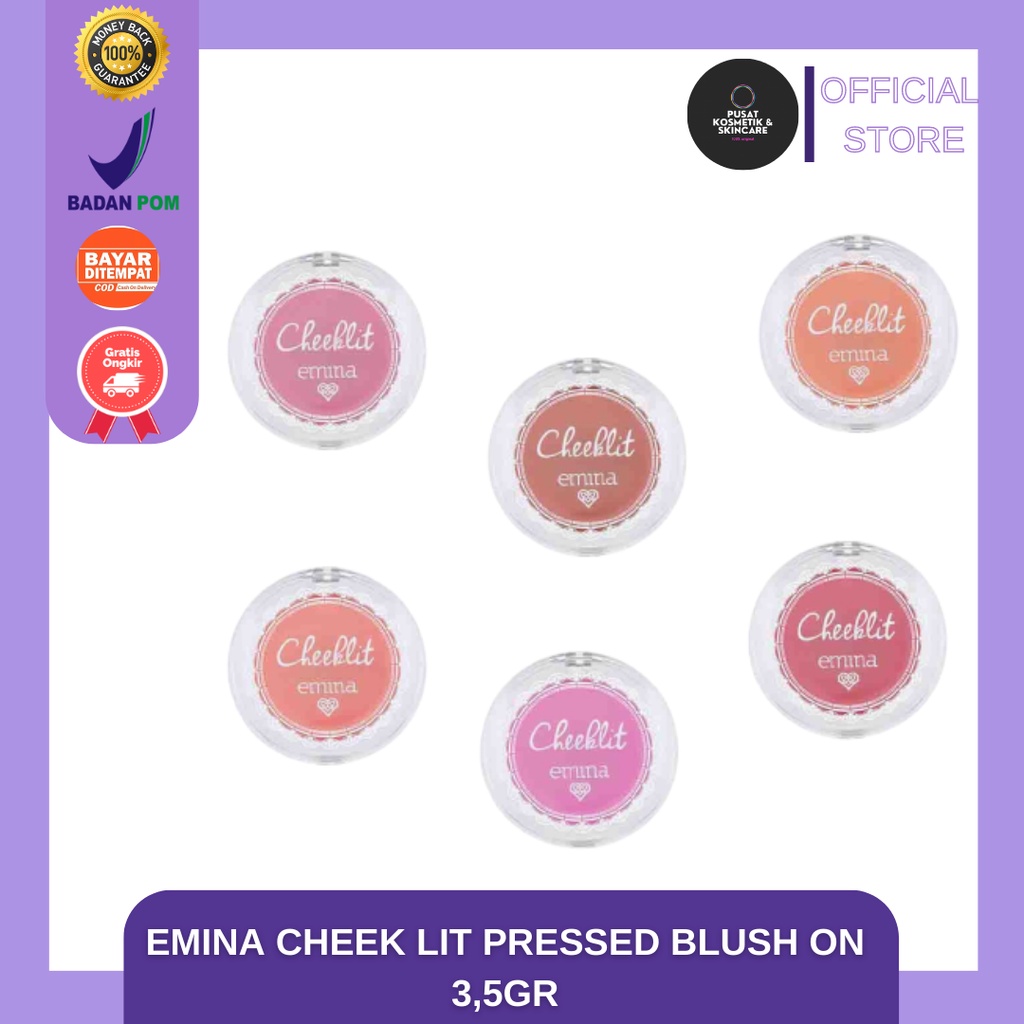 [READY]EMINA CHEEK LIT PRESSED BLUSH ON 3,5GR/CATTON CANDY/MASHMALLOW LADY
