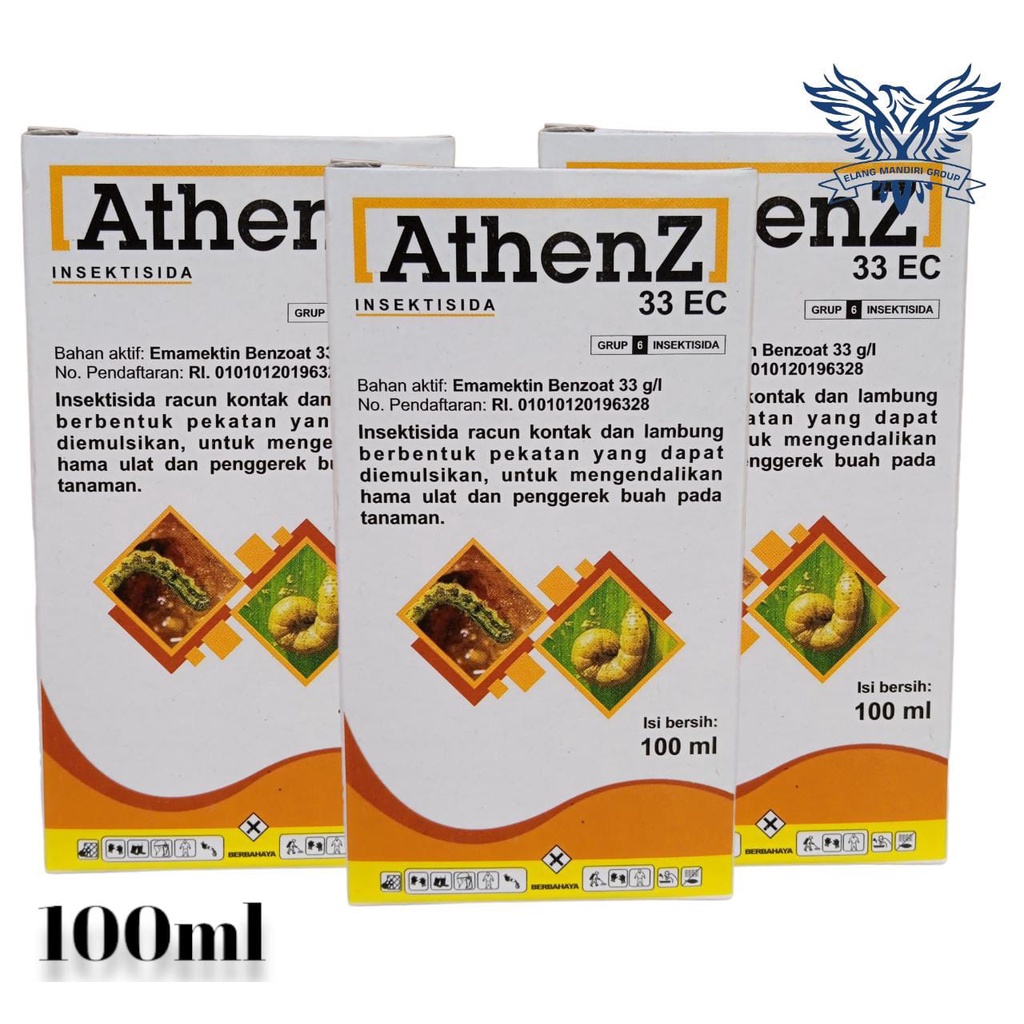 ATHENZ 33 EC 100ml Emamectin Benzoat33 g/l Insektisida Ulat Grayak Jagung tomat Emacel Siklon Proclaim