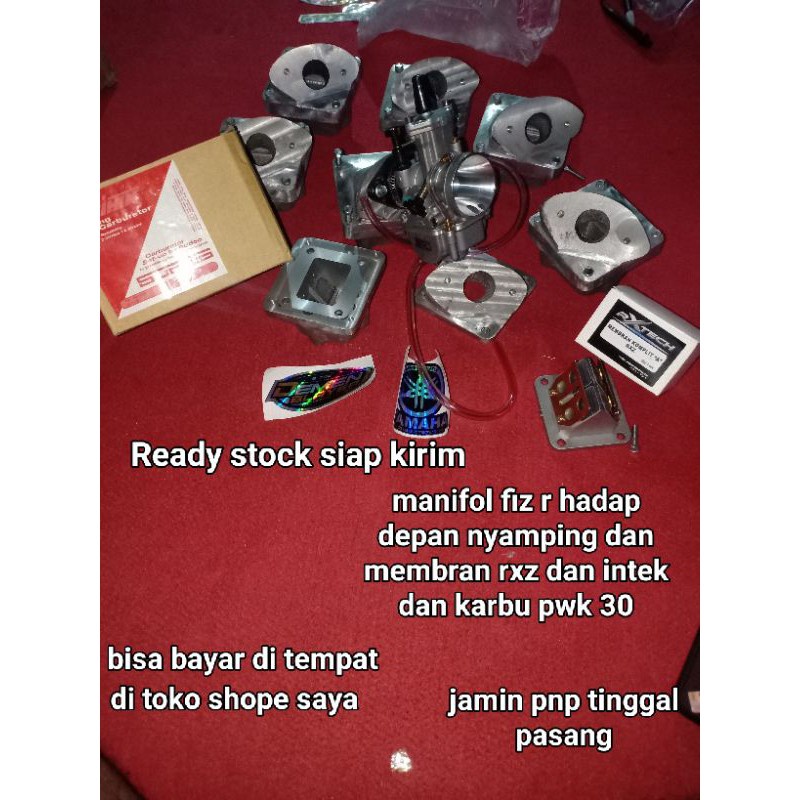 Manifold Gtx Intek Fiz R Poswan Ss Two Hadap Depan Membran Rxz Vforce 4 Set Karburator 26-32 origina