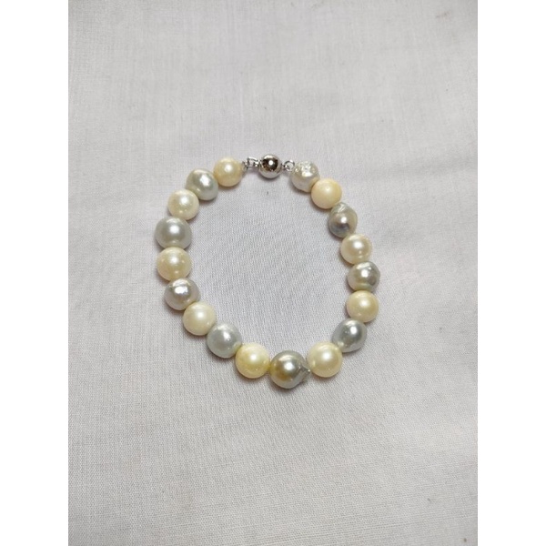 gelang full mutiara laut | mutiara laut white silver | sea water pearls