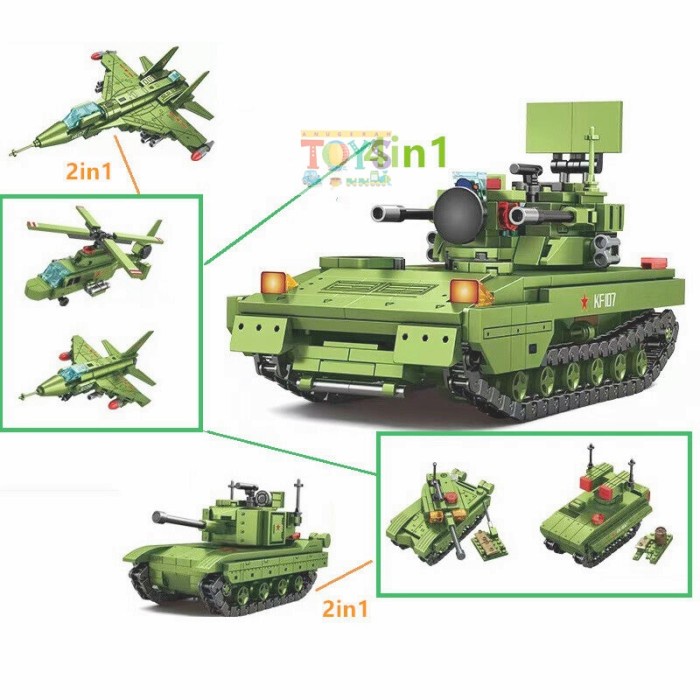 Sembo Block Tank,Jet, Helikopter,Pesawat Tempur 2in1 dan 4 in 1 -105066-69