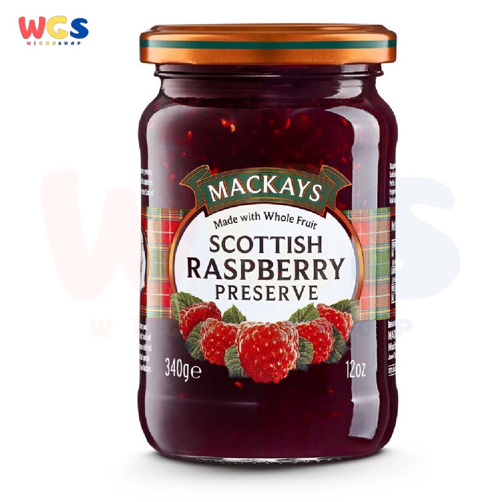 

Mackays Scottish Raspberry Preserve Jam 340g - Selai Raspberi