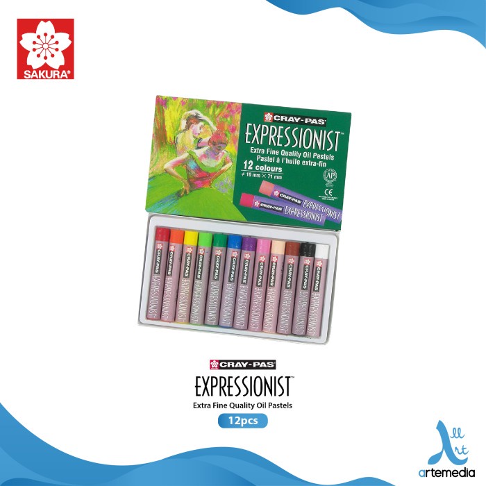 

Terlaris Oil Pastel Sakura Cray-Pas Expressionist Set 12 Color Oil Crayon
