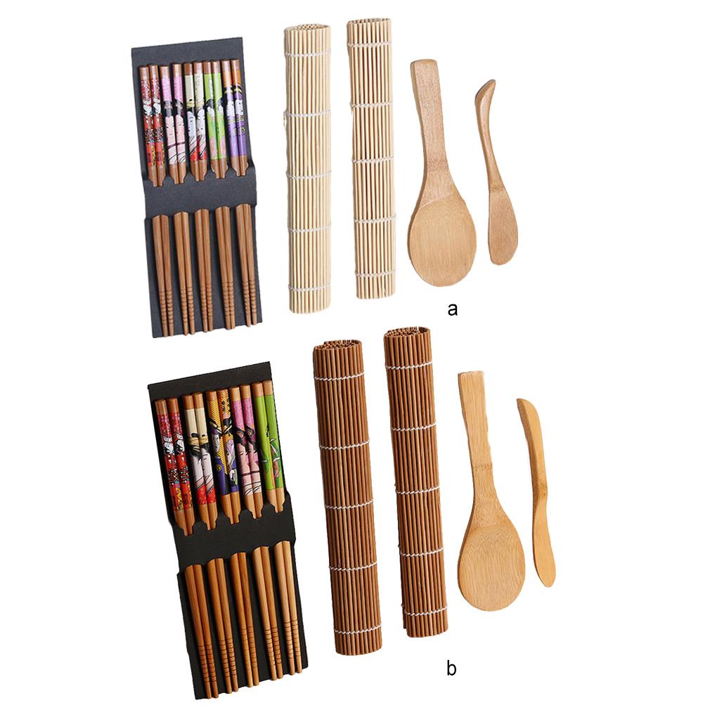 Sushi Maker Set Tirai Nasi Gulung Masak Melintir Sendok Handmade Jepang Cetakan Spreader Gadget Aksesoris Dapur