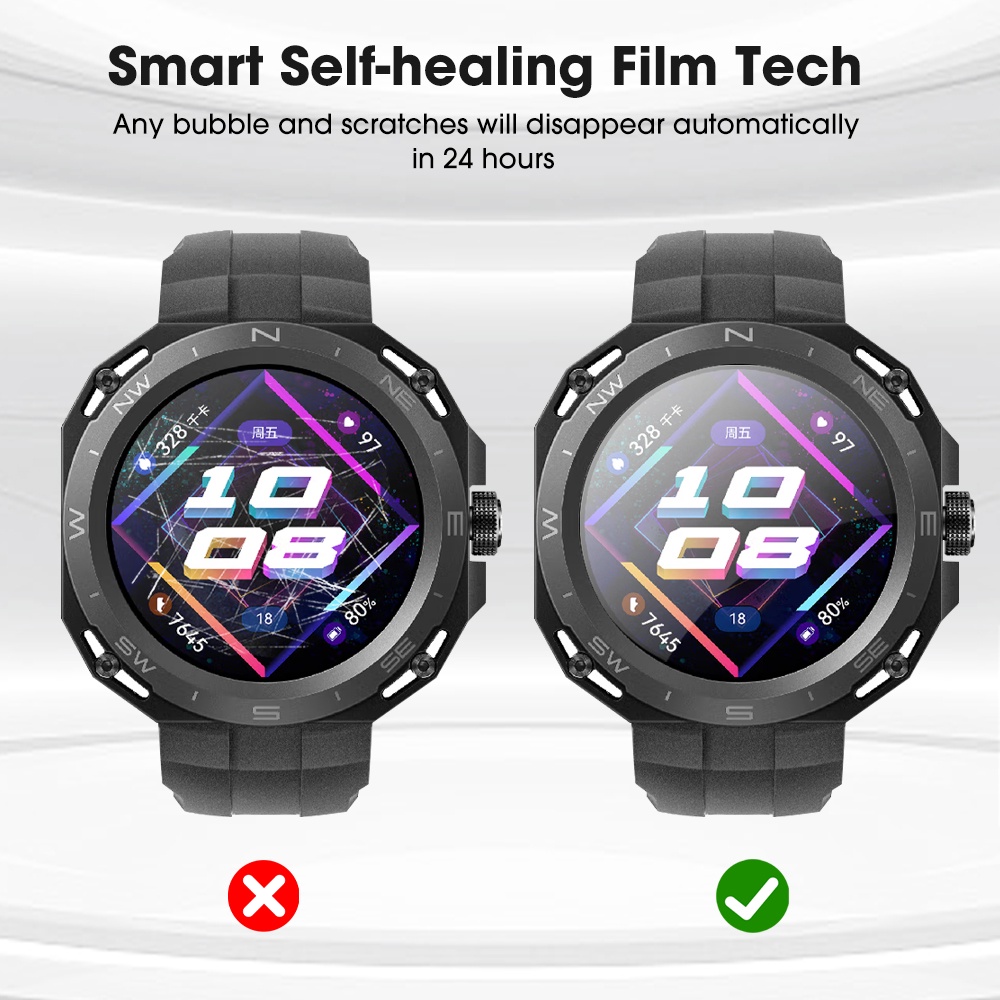 [Harga Grosir] Film Layar Smartwatch Anti Ledak HD Film Jernih Anti Gores Smart Watch Film Pelindung Layar Film Hydrogel Lembut Untuk Huawei Watch GT CYBER