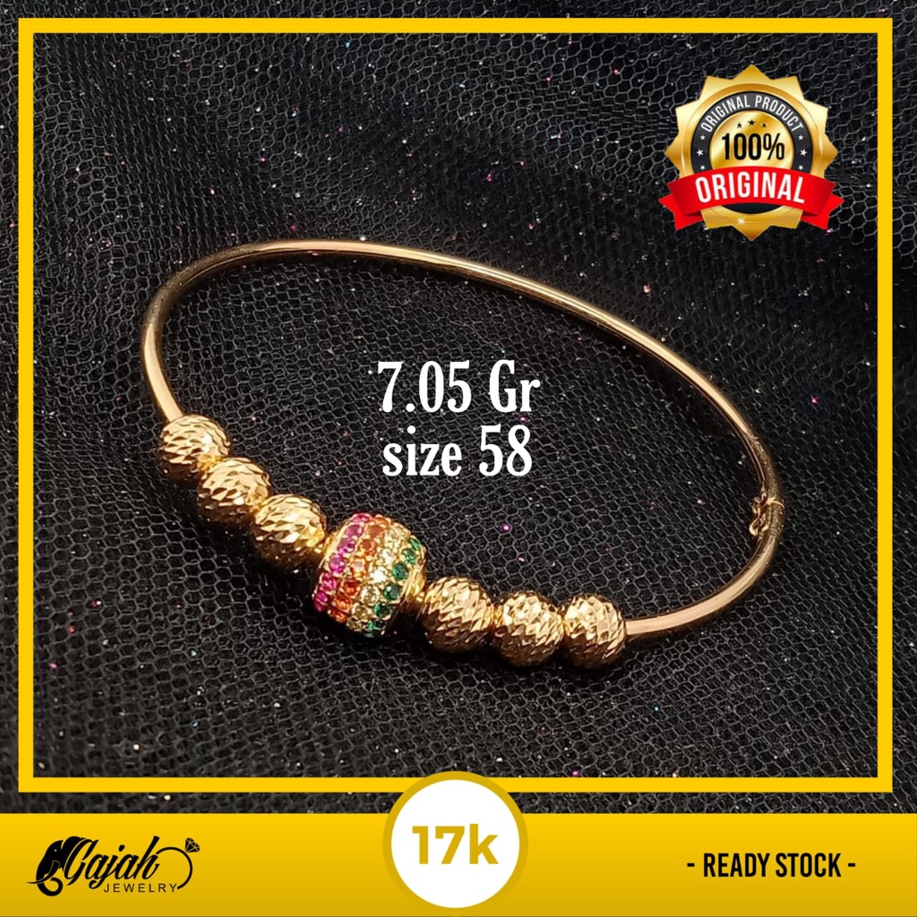 Gelang emas 17k - 7.05 gr kadar 750 - 4210