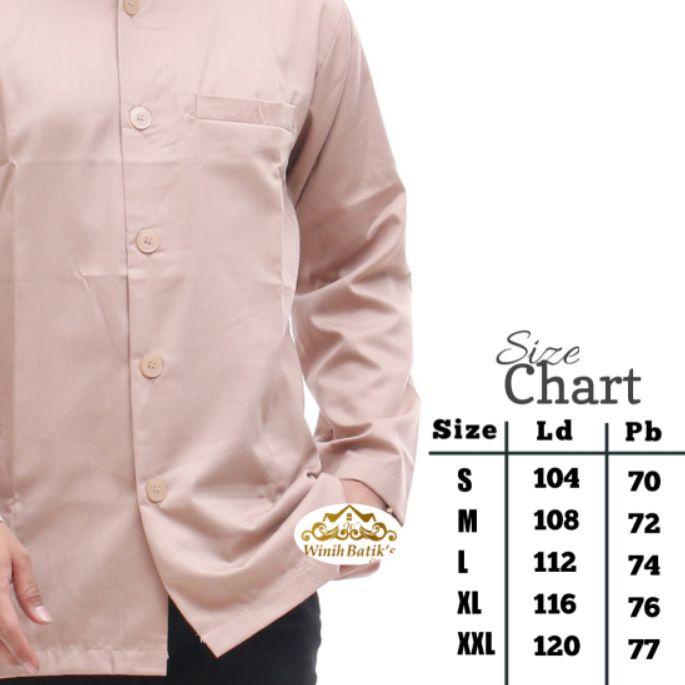 ➦ Winih Batiks - Baju Koko Pria Koko Ammu Original Kafana Semi Jas Koko Polos Lengan Panjang ➢