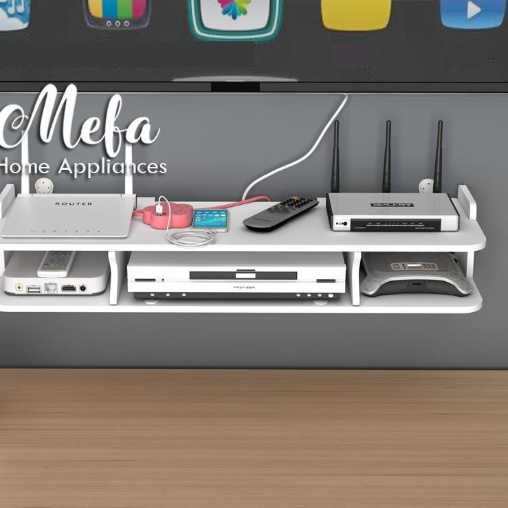♜ Rak Dinding Gantung Serbaguna Tempat Wifi DVD Recoder PS4 Floating Shelf Ambalan Dinding ֍