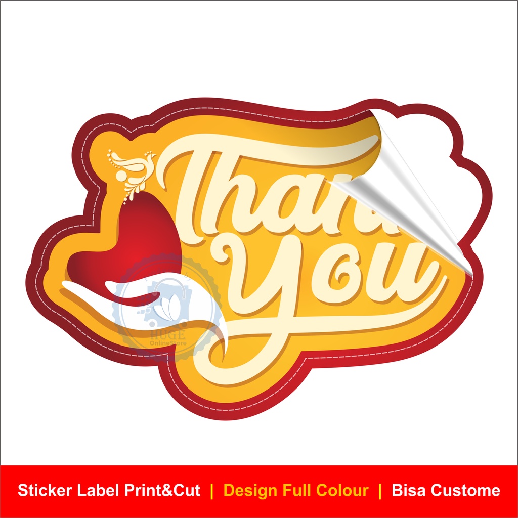 

Sticker Label / Print & Cut “ THANK YOU “ (1 SET ISI 100PCS)