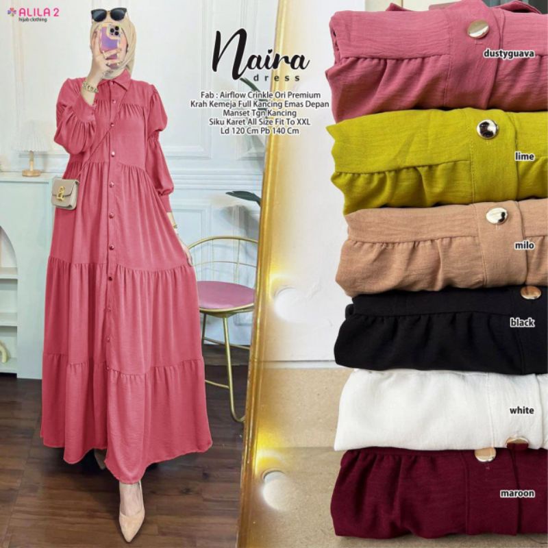 NAIRA DRESS ORI ALILA | Dress Airflow Crinkle Ori Premium