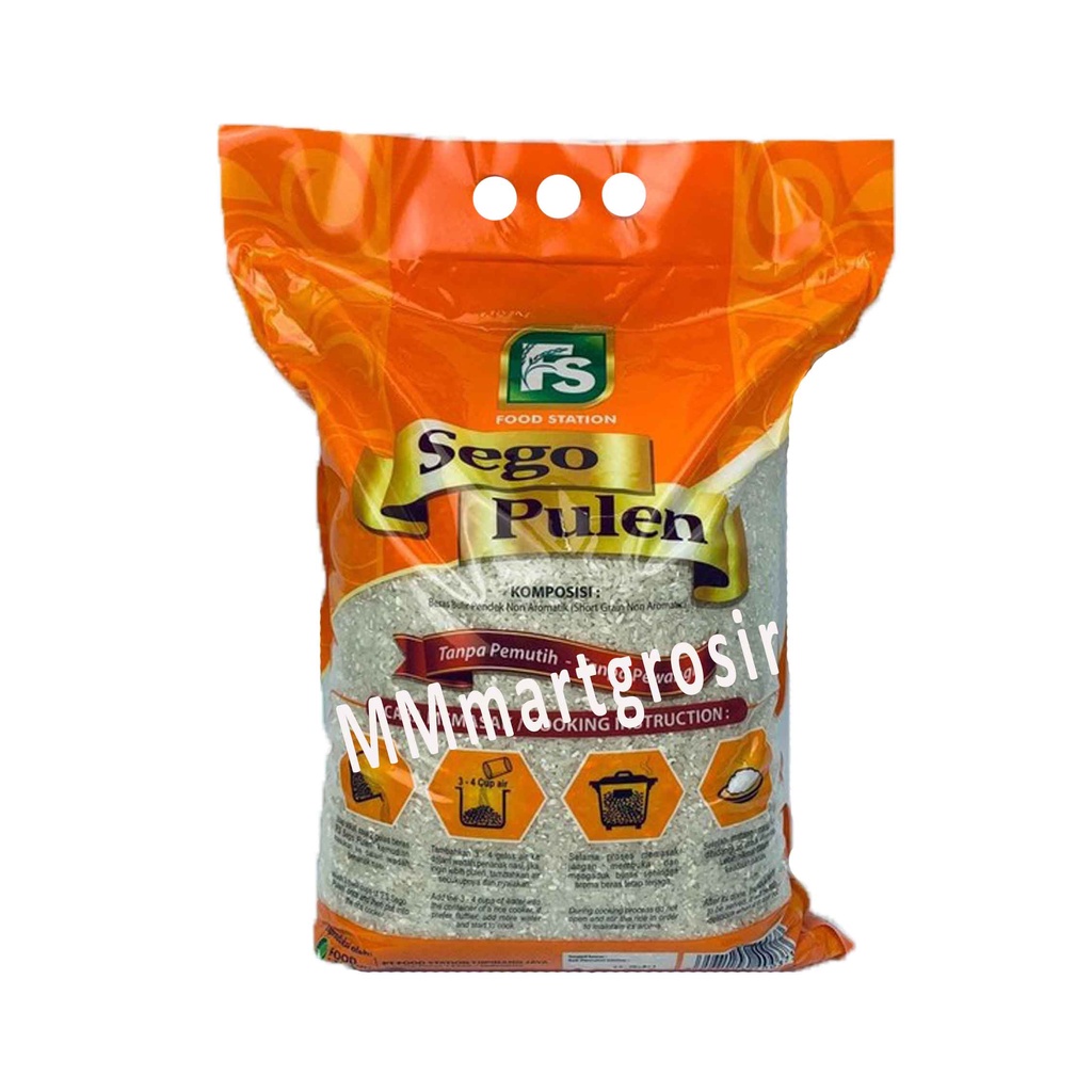 BERAS SEGO/ BERAS PULEN/ FOOD STATION/ 5KG