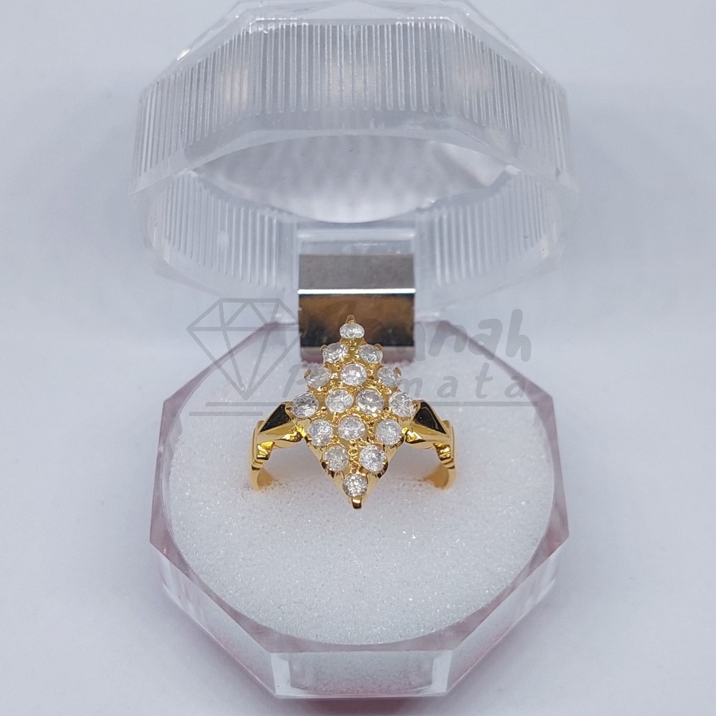 Cincin Berlian Wanita Natural Berlian Asli Original Diamond Intan Perak Murah