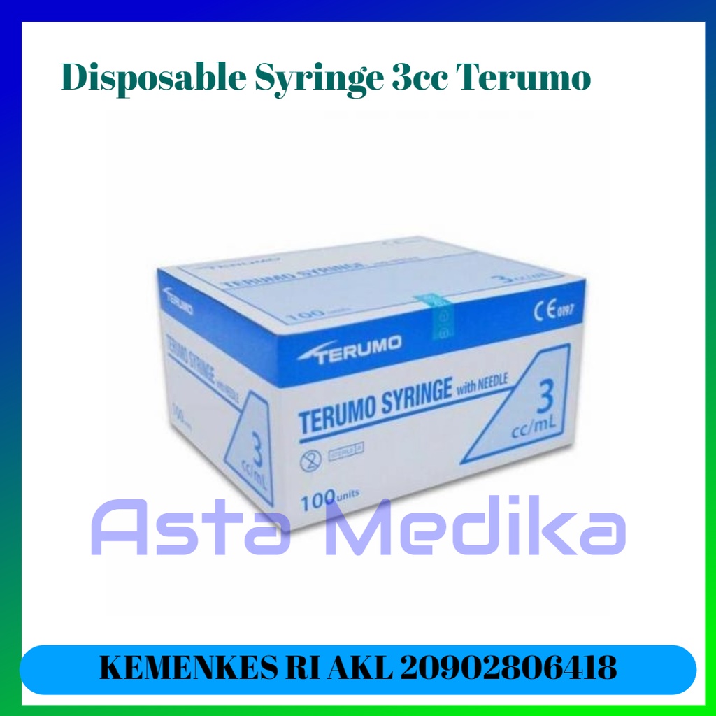 Spuit Syringe 1cc, 3cc, 5cc, 10cc Terumo - Disposable Syringe Terumo - Alat Suntikan Terumo - BOX