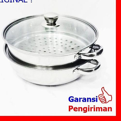 ✭ Panci Kukus Panci Siomay Dandang Steamer Stainless  28 cm ۩