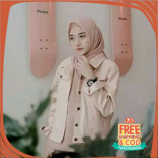 JAKET JEANS NEW BREND DENIM UNISEX/ Denim jaket Jaket jeans wanita Jaket jeans gombrang oversize - J