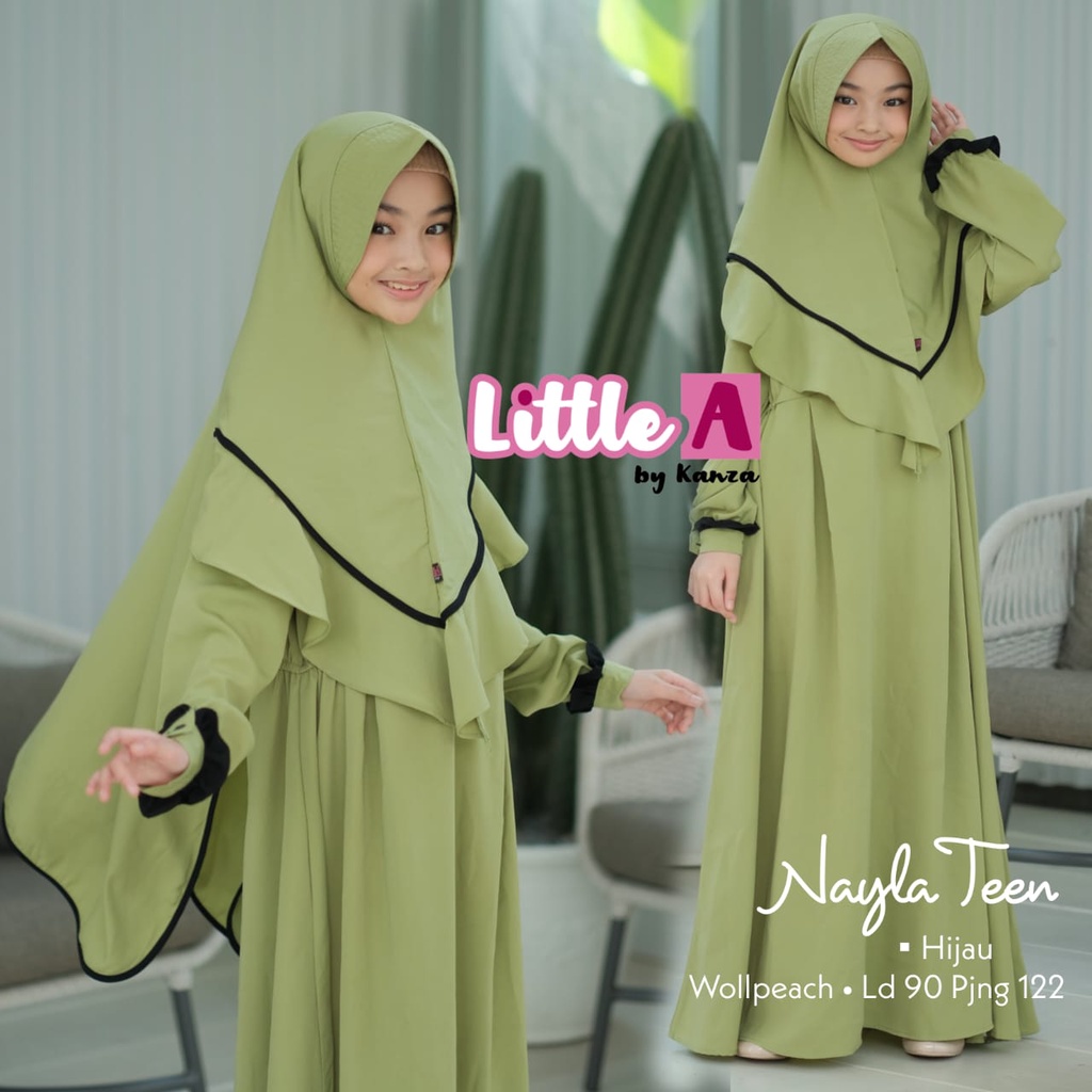 NAYLA TEEN gamis anak syari muslim original produk by little A