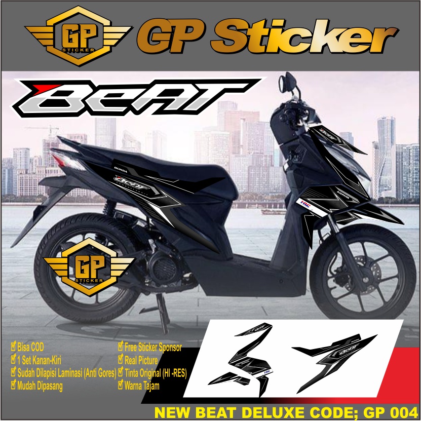 STRIPING STIKER MOTOR BEAT DELUXE / VARIASI BEAT DELUXE MOTIF RACING KEREN GP 004