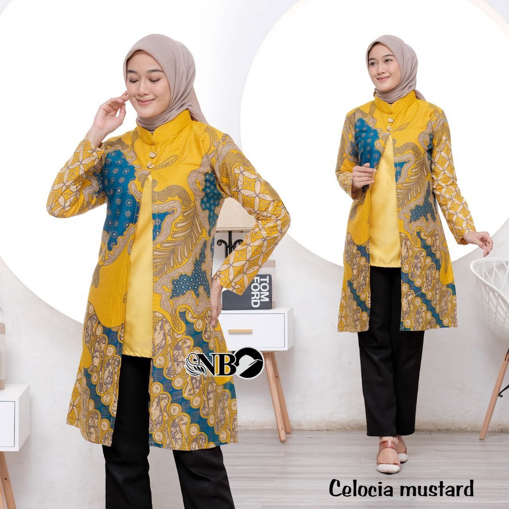 Baju Batik Wanita Modern Tunik Batik Wanita Atasan Batik Kerja Kantor Wanita