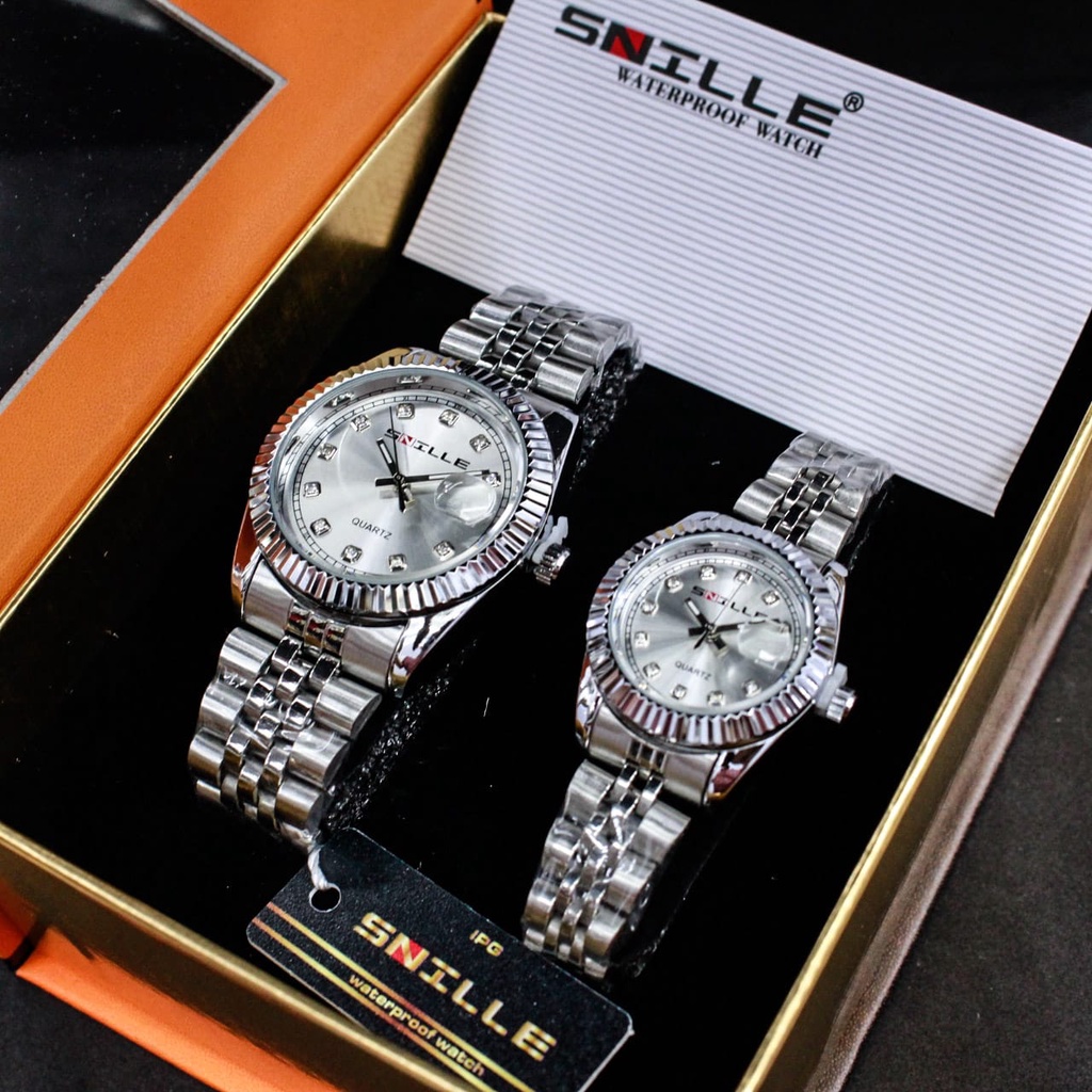 JAM TANGAN COUPLE SNILE ORIGINAL N3333G/L/JAM TANGAN COUPLE/JAM TANGAN SET TERBARU