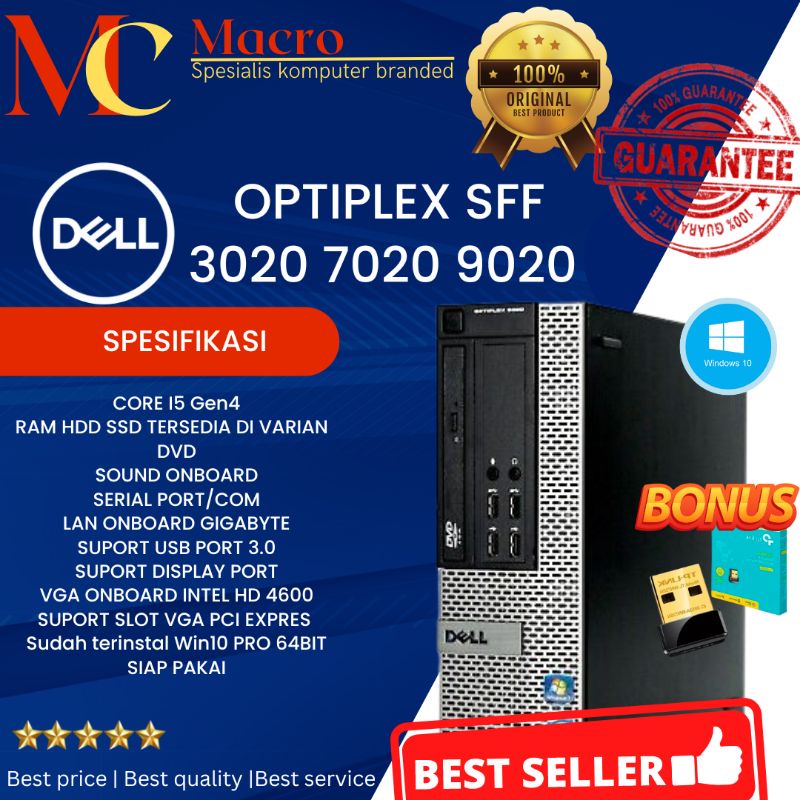 DELL OPTIPLEX 3020 I5 GEN 4 | BONUS WIFI USB