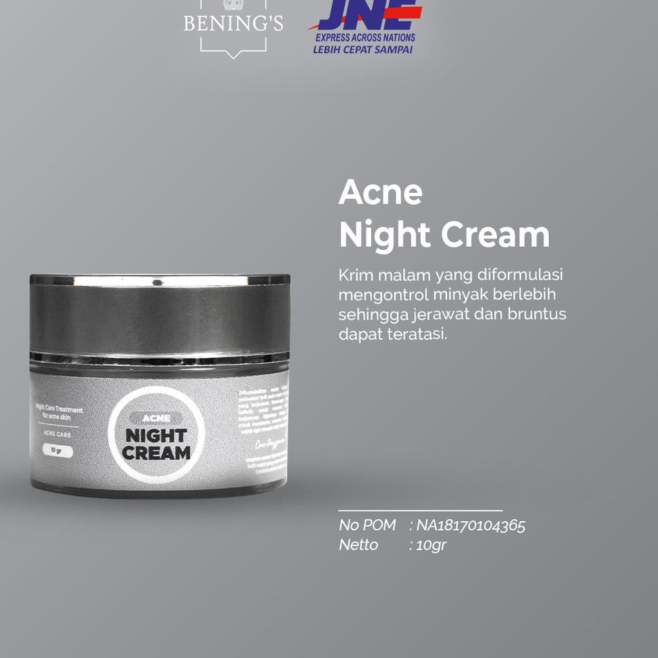 ➷ Acne Night Cream Benings Skincare by Dr Oky (Benings Clinic) Niacinamide, Retinol Molecular ►