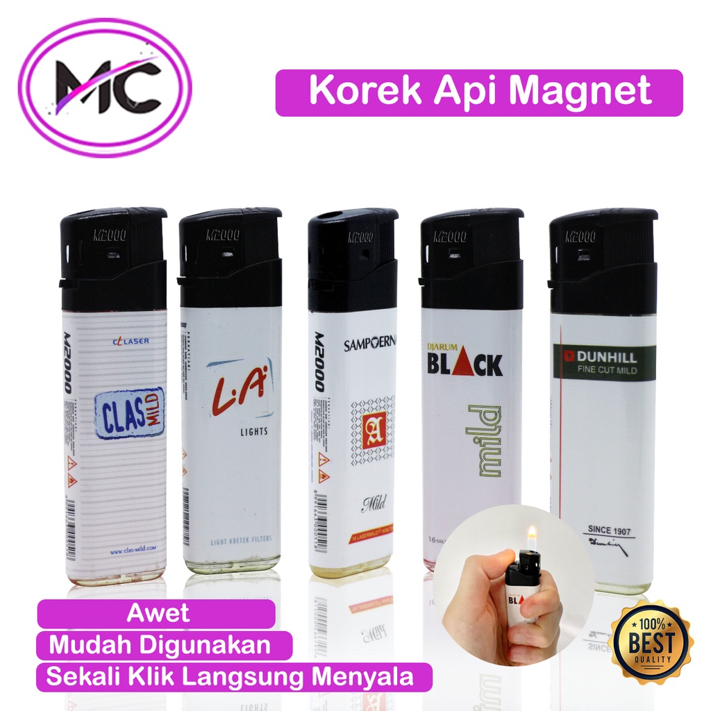 Korek Api Magnet SNI Motif Korek Gas Pencet Pemantik Api Mancis Magnetic Lighter