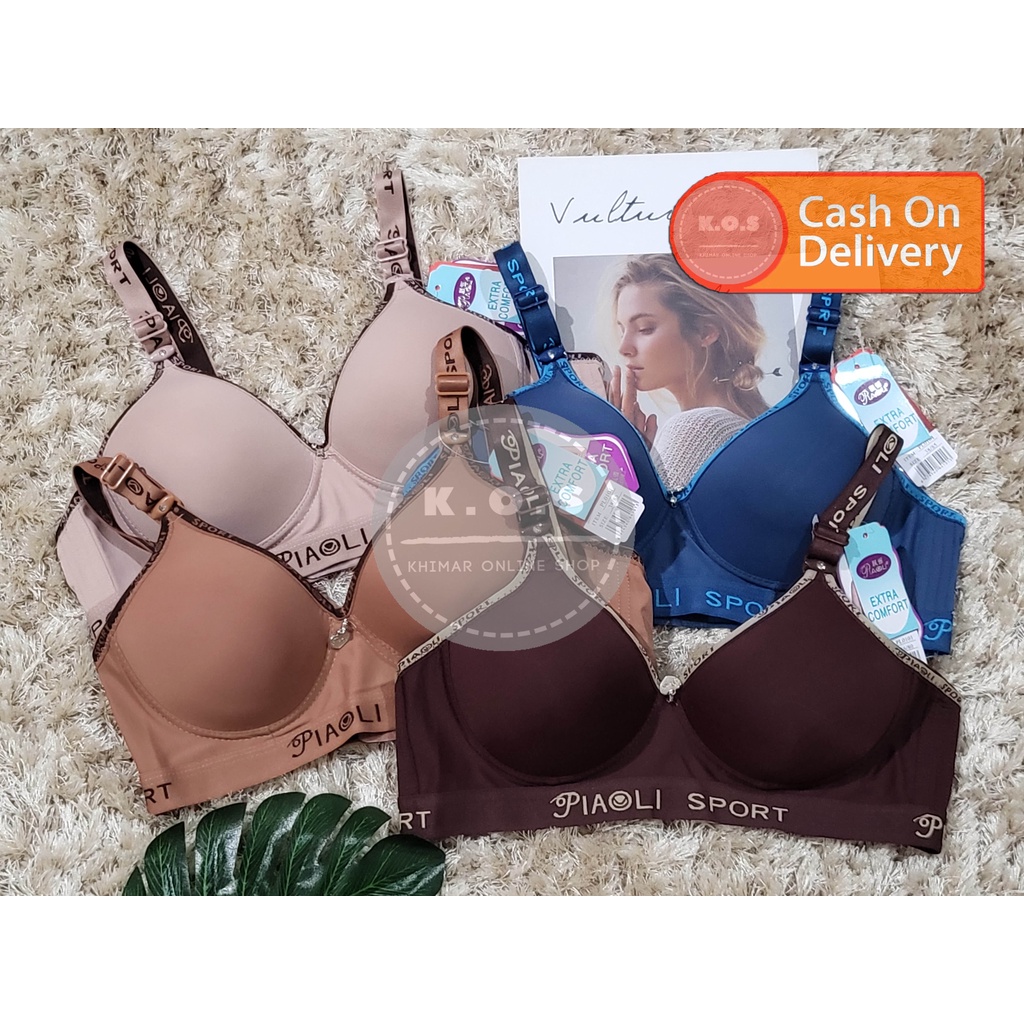 bra sport bh import halus busa tipis size 36 sampai 42 kait 3