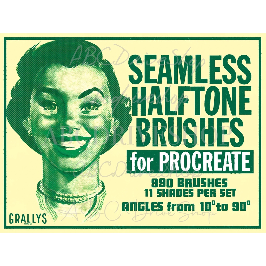 Procreate Brush - Seamless Halftone Brushes for Procreate