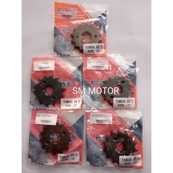 GEAR DEPAN GIR DEPAN YAMAHA RX KING JUPITER VEGA FIZR TK RACING 14T DAN 15T TK BRIGHT
