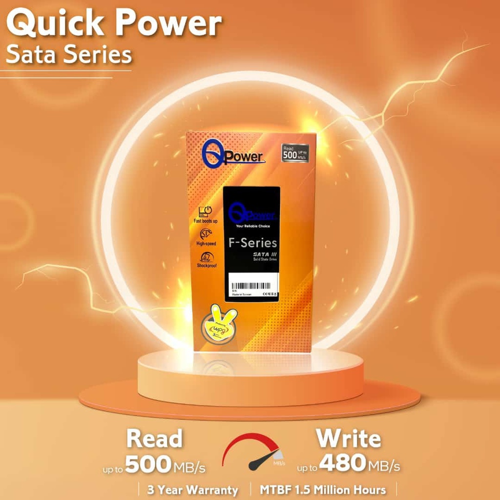 SSD QPOWER 2.5&quot; SATA ( 120GB / 240GB / 480GB ) - Garansi 3 Tahun