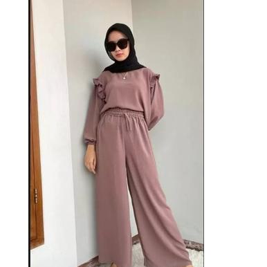 ✺ RUBY CRINKLE/SETELAN KULOT CRINKLE/ONE SET TERBARU ✧