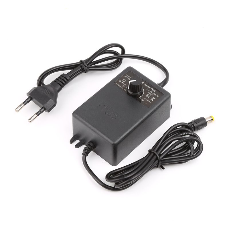 Btsg Adaptor Power Supply Adjustable Untuk Controller Kecepatan Motor 3-12V 2A EU Plug