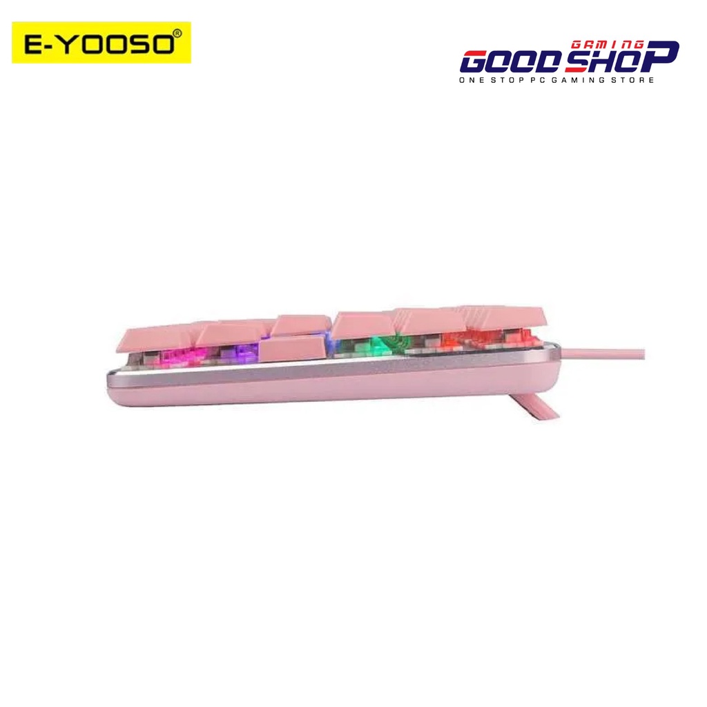 E-YOOSO HOTSWAP MECHANICAL GAMING KEYBOARD 87% PINK KEYCAPS - Z-66